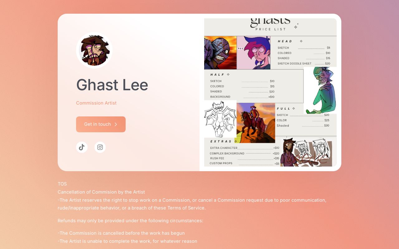 Lees commission info